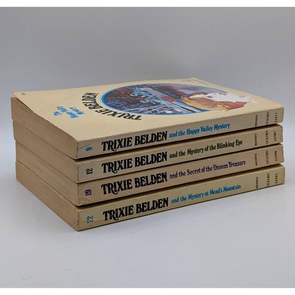 Vintage Trixie Belden Kathryn Kenny 4 Book Lot Mystery Paperback Oval 9 12 19 22 - Picture 1 of 6